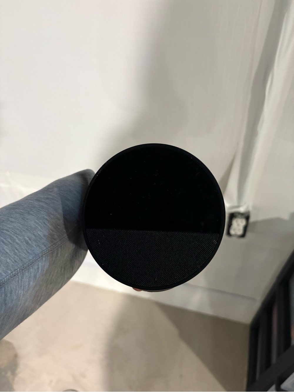 Alexa Portable Round Black Bluetooth Speaker